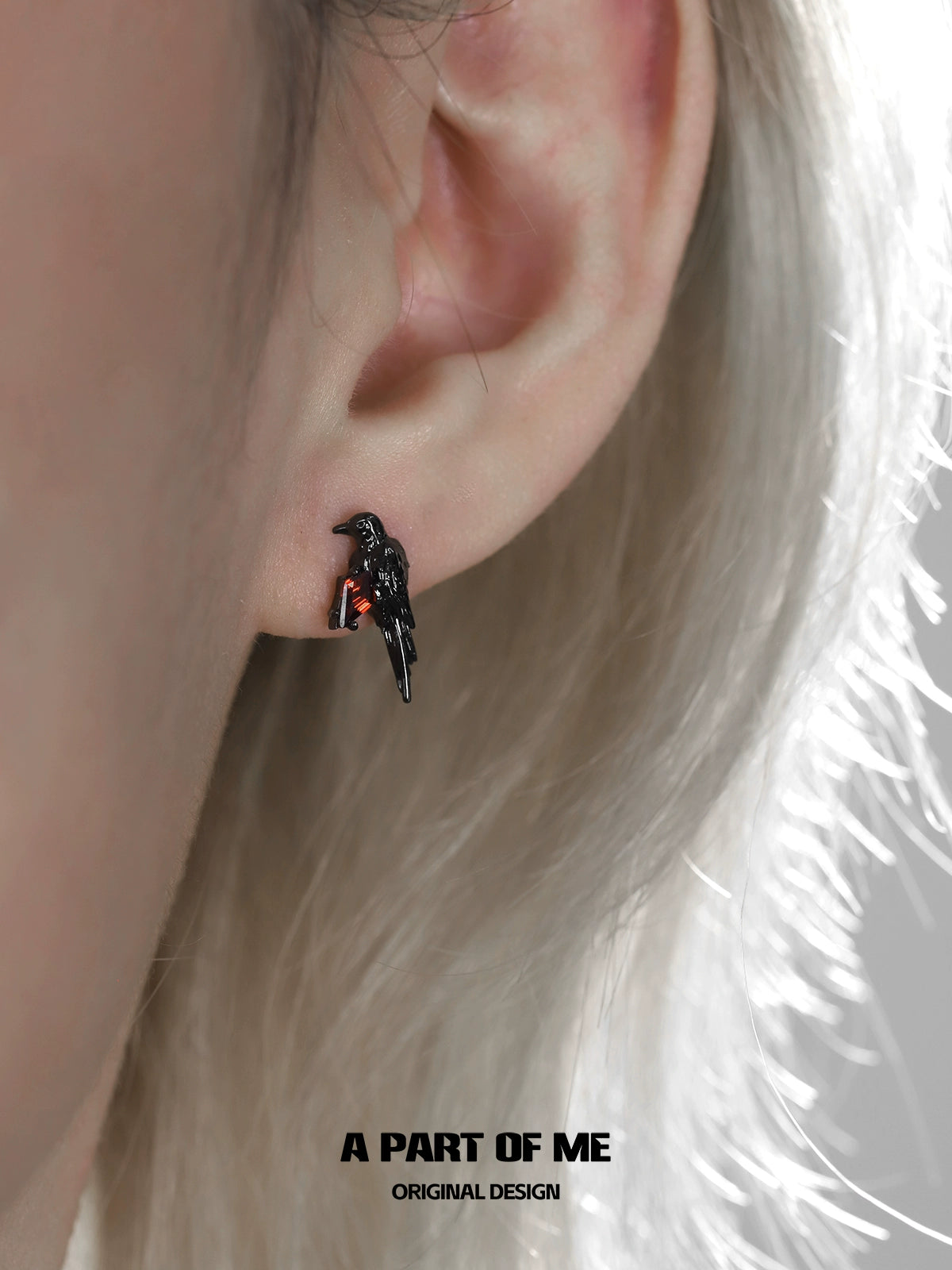 Dark Raven Edgy Earrings