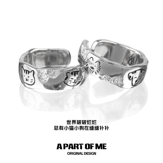 Pet Graffiti Couple Rings