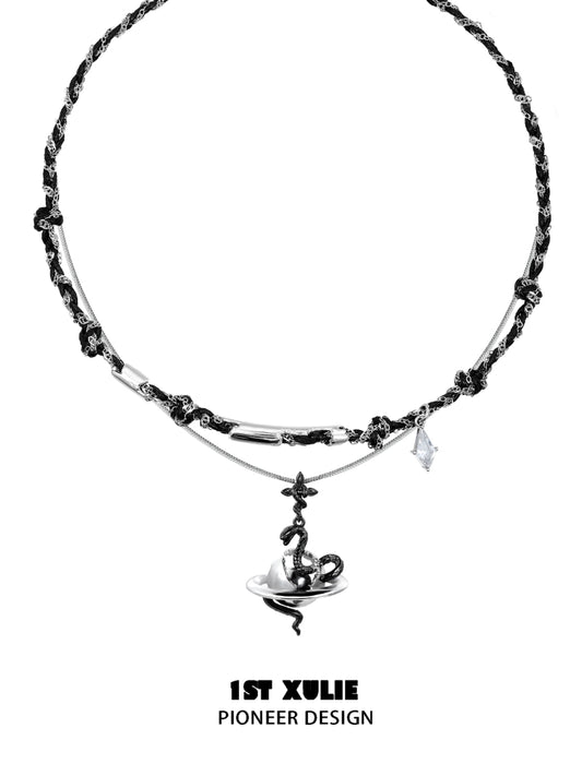 Dark Seduction Snake Necklace