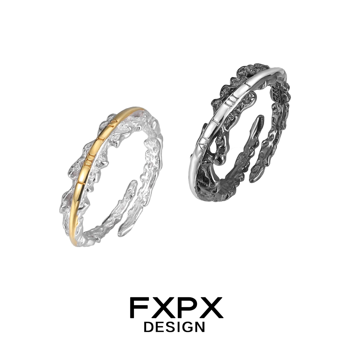 Roman Numeral Couple Rings