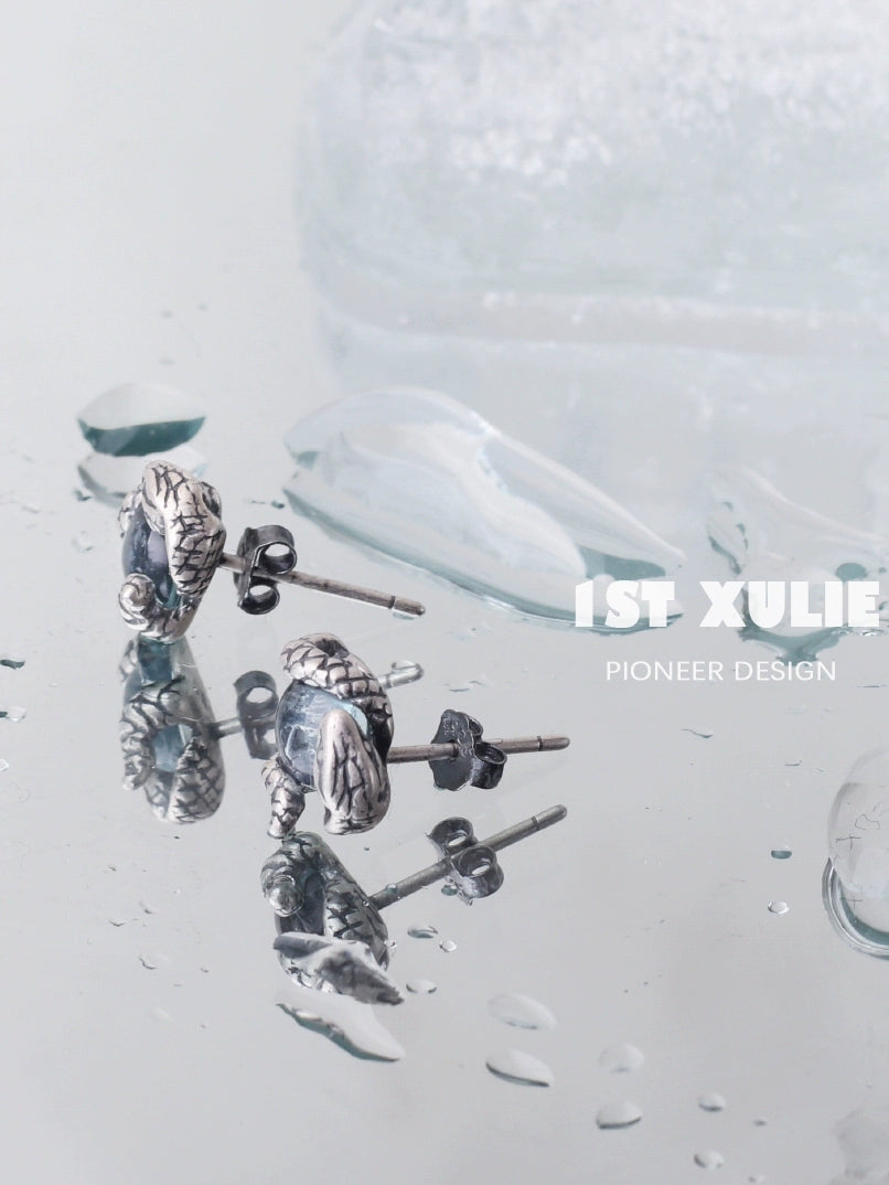 Slytherin Snake Cytal Cool Earrings