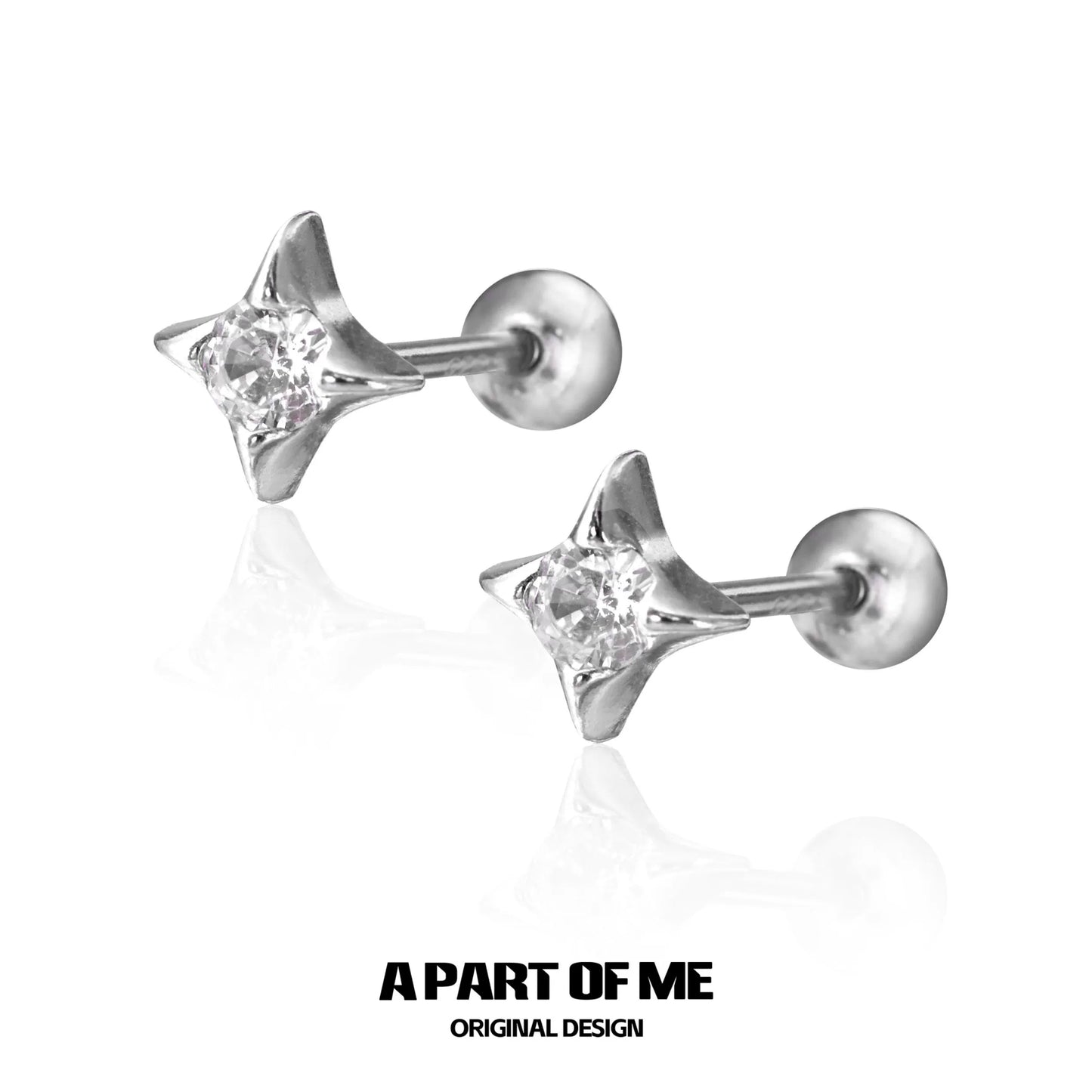 Sleeping Star Stud Earrings