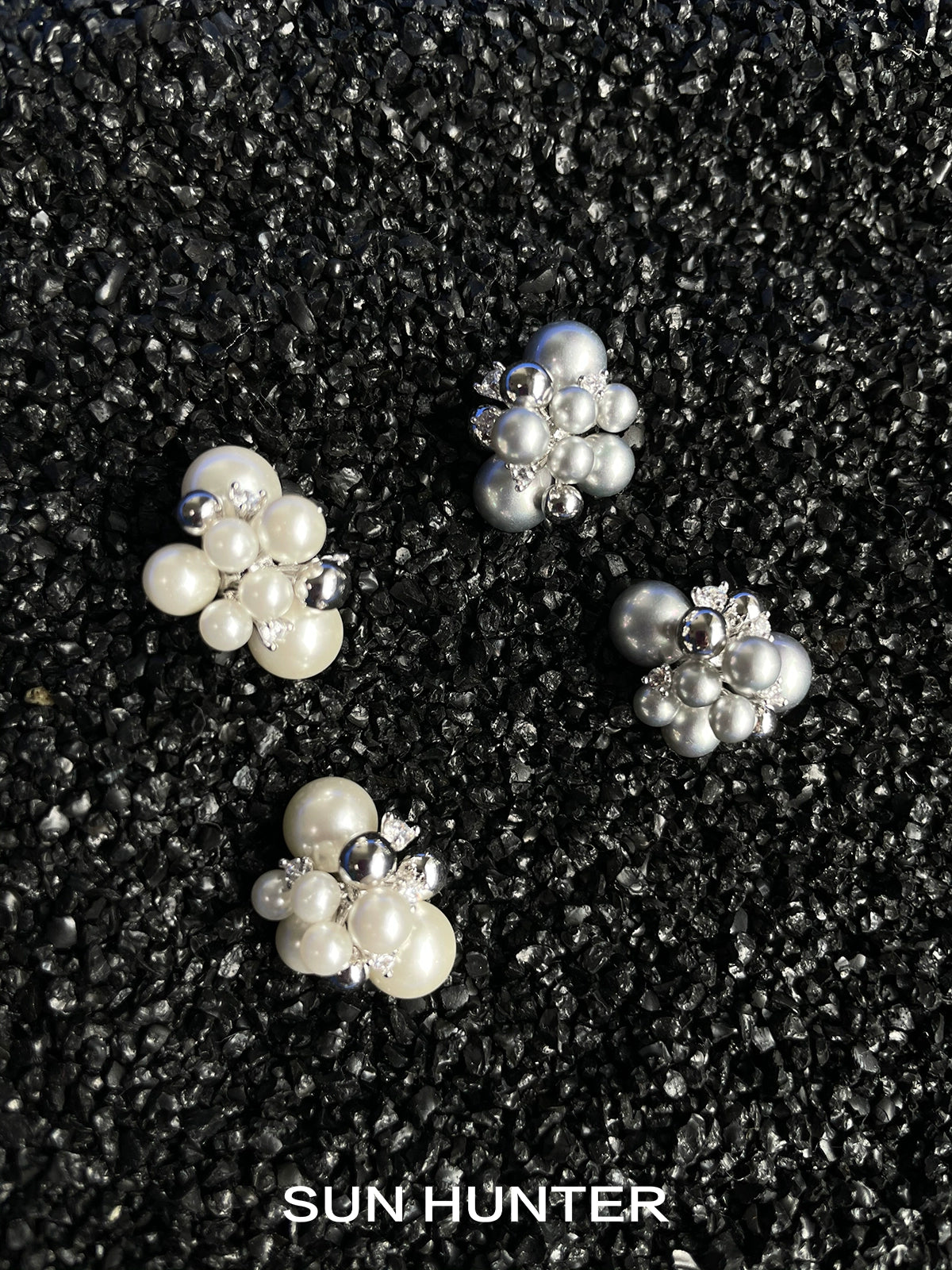 Explosive Pearl Zircon Earrings