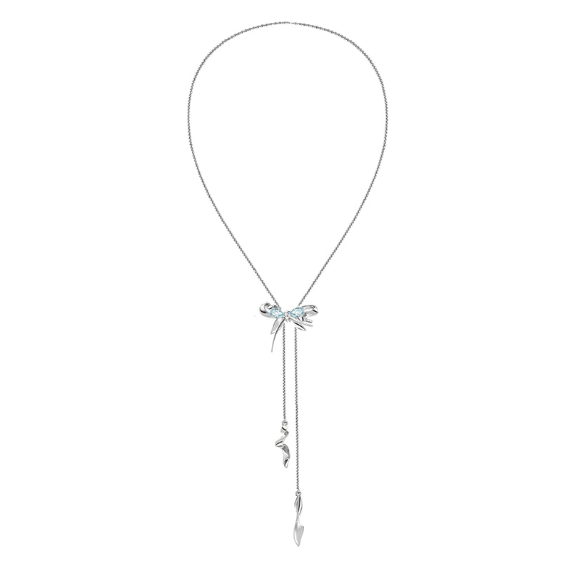 Blue Butterfly Pearl Necklace