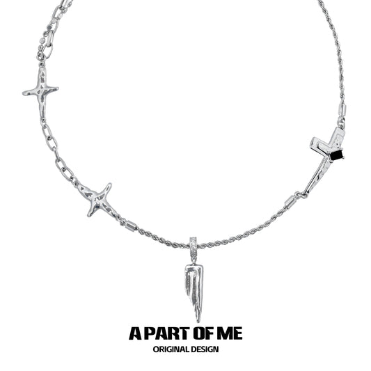 Life Convention Zircon Cross Necklace