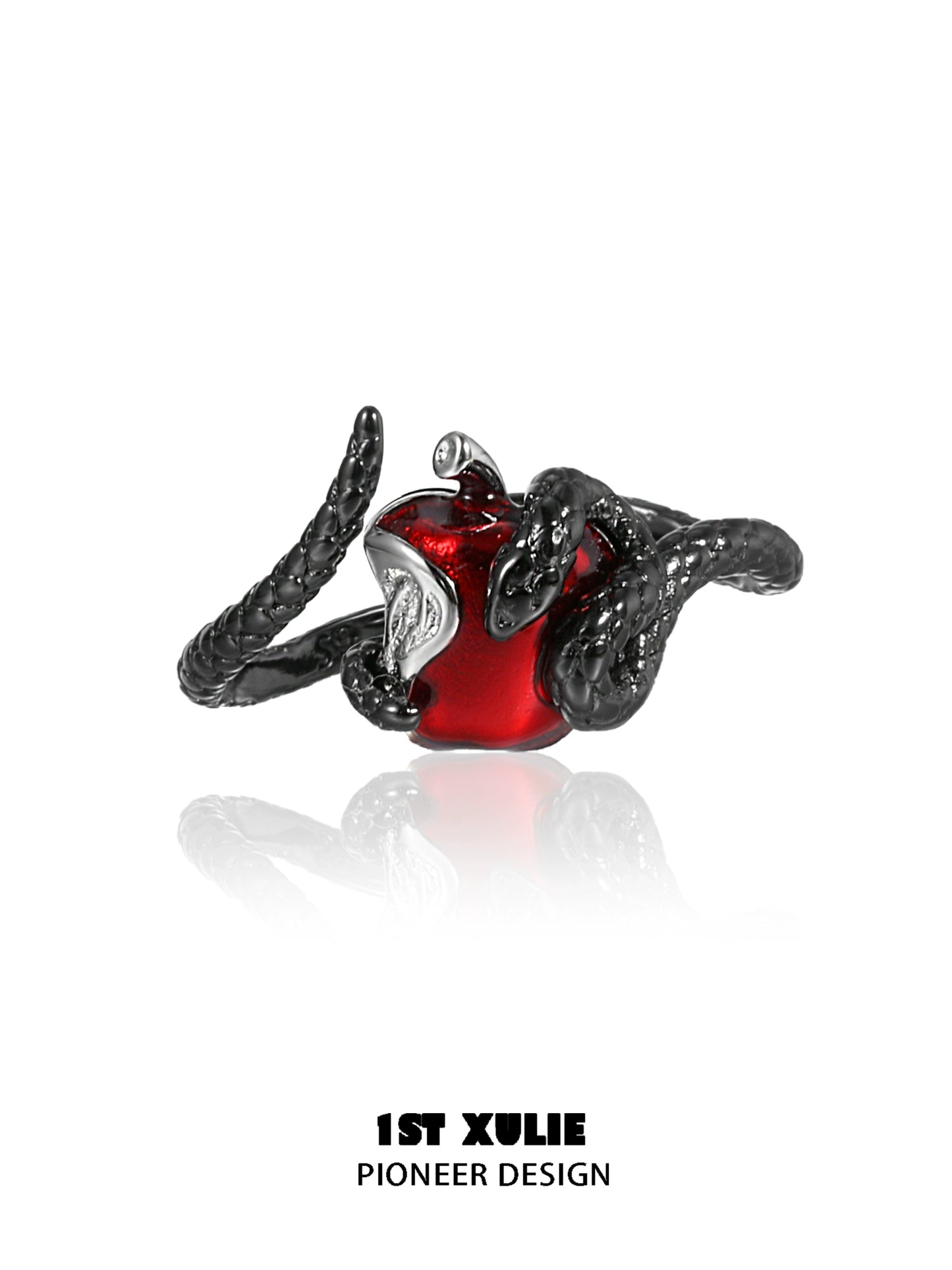 Gothic Taboo Apple Snake Ring
