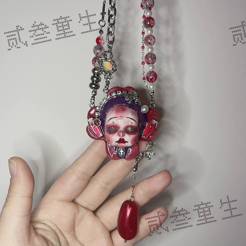 Necklaces-Ersan Tongsheng Original Heavy Industry Niche vintage punk style metal handmade exquisite necklace