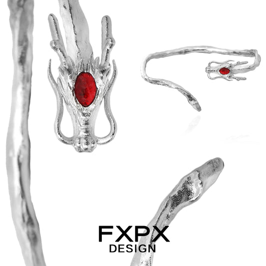 Dragon Guardian Silver Bracelet