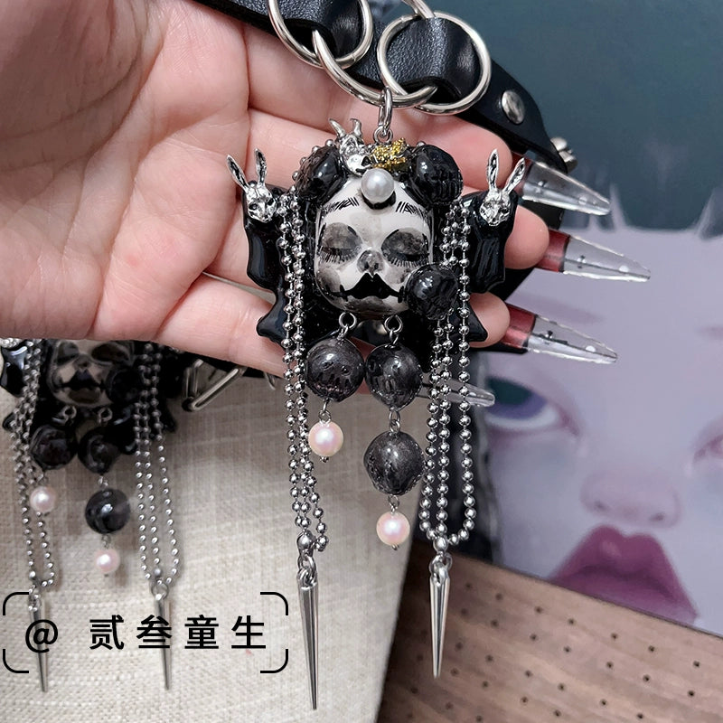 Choker - Original Necklace Butterfly Doll Handmade Niche Gothic Diablo Heavy Metal Punk Collar Choker
