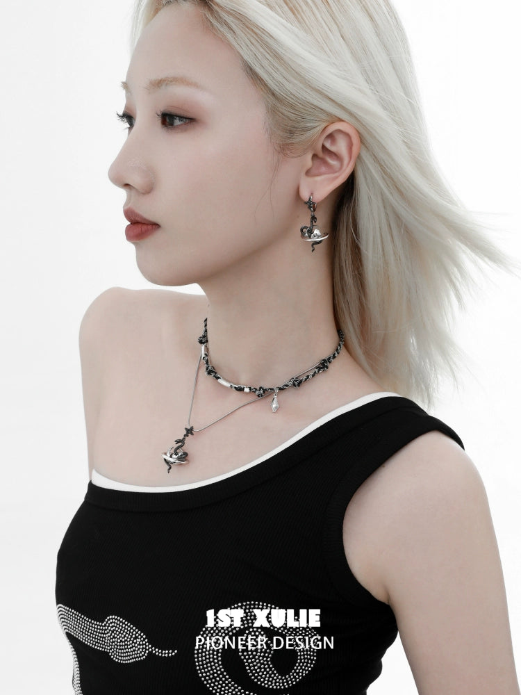 Y2K Dark Rebel Snake Earrings
