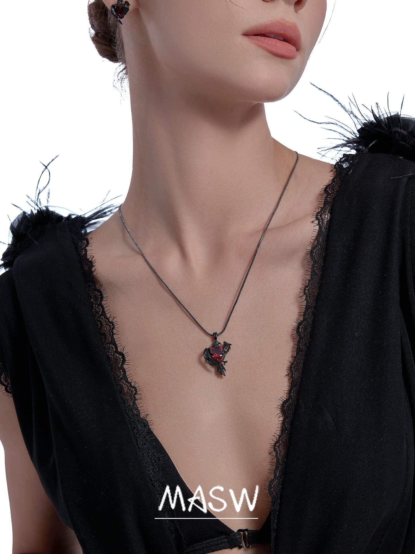 Raven’s Heart Necklace