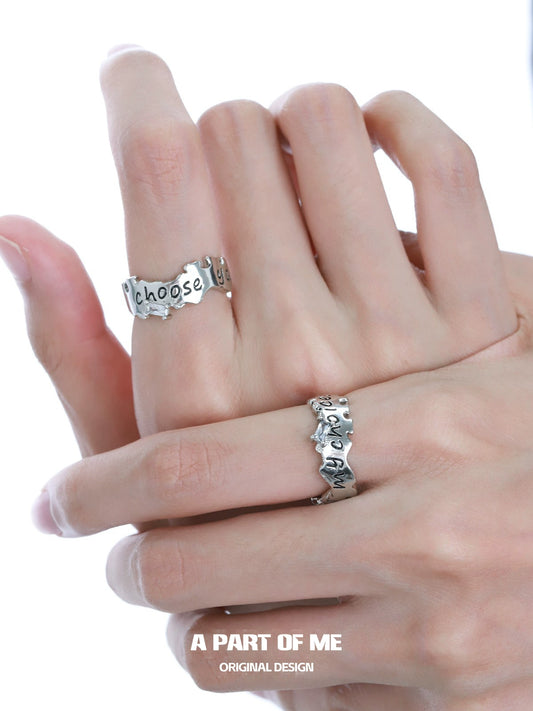 Firm Choice Letter Couple Rings