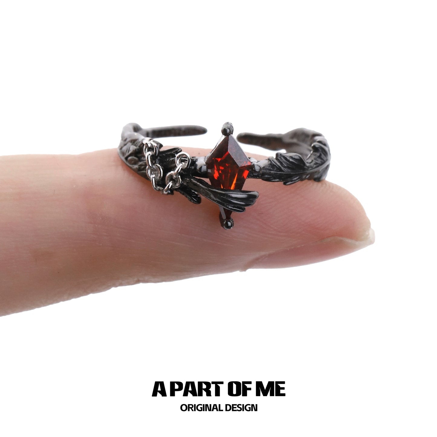 Dove & Crow Feather Ring