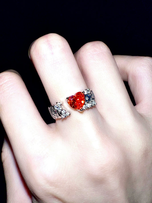 "Imprisoned Heart" Zircon Ring