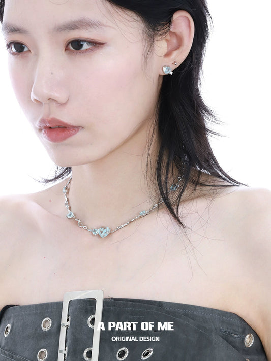 Dopamine Blue Love Earrings