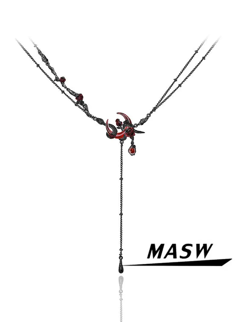 Blood Moon Fringe Choker