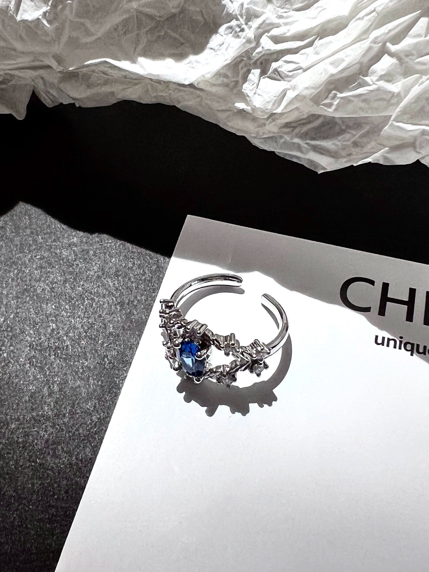 "Sea Eye" Zircon Ring
