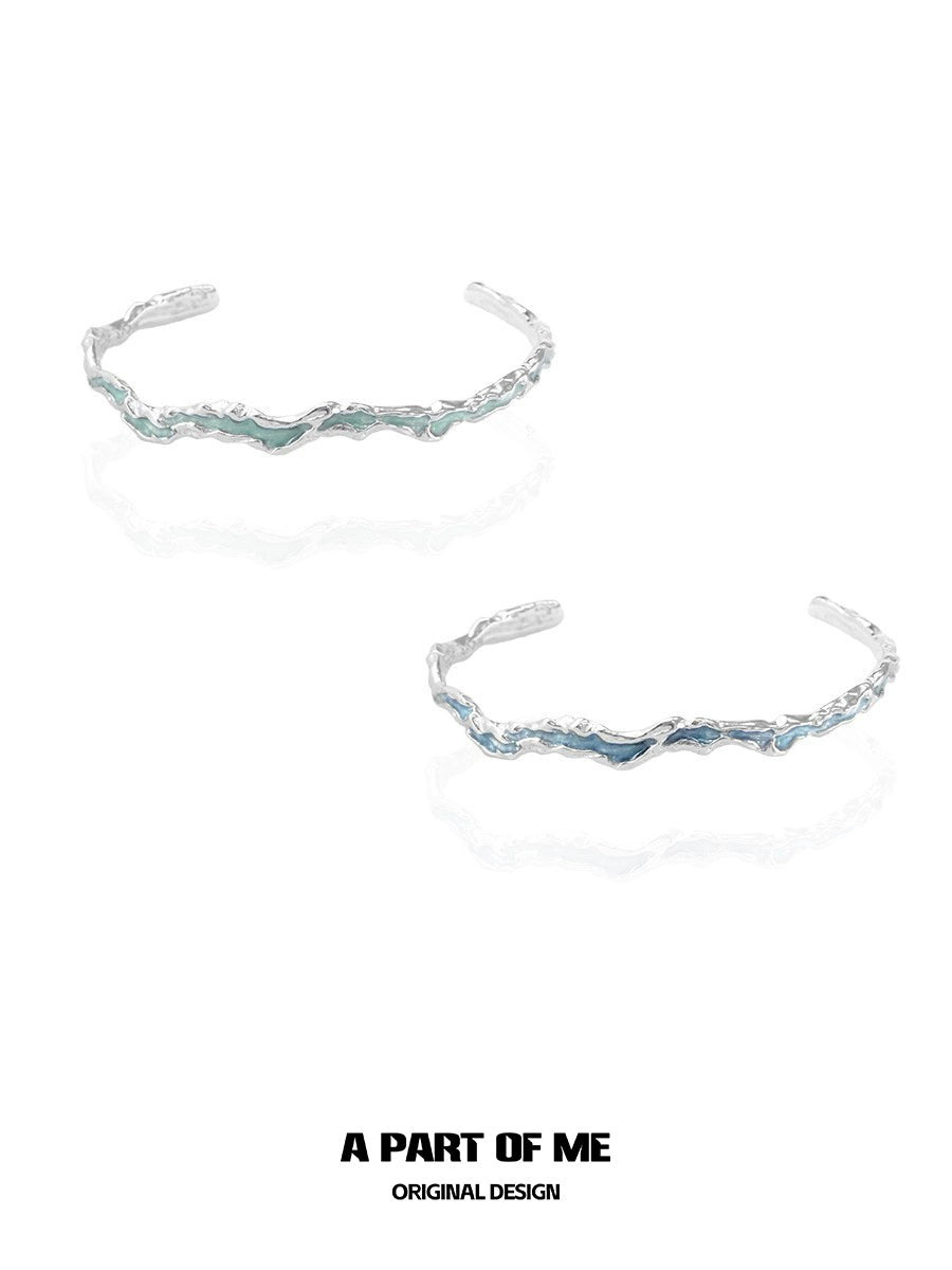 Summer Blue Mint Silver Bracelet