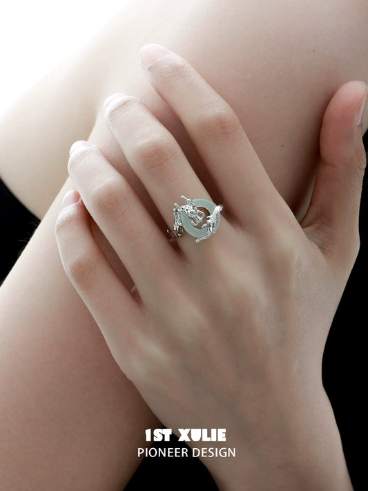 Dragon Safety Buckle Silver Ring