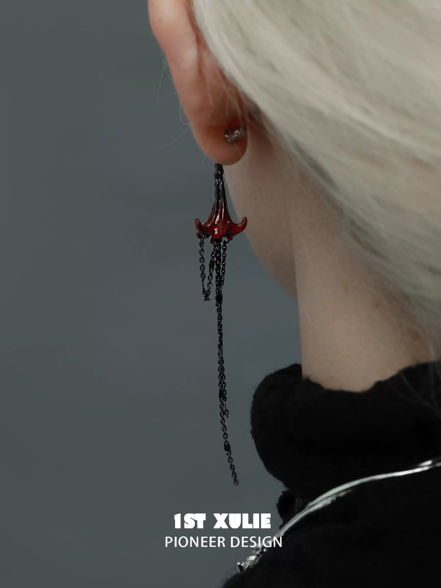 Y2K Blood Mandala Tassel Earrings