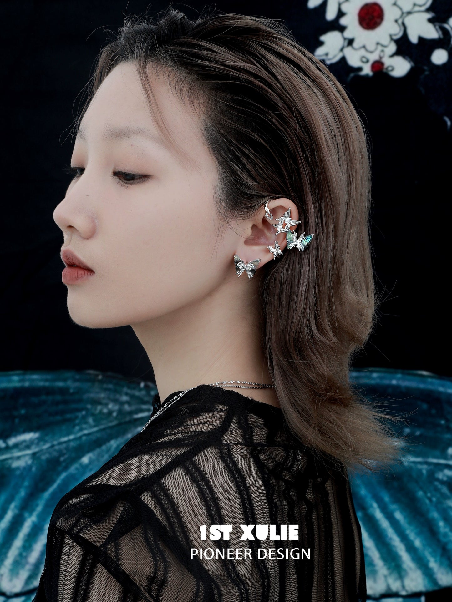 Dreamy Punk Butterfly Ear Clips