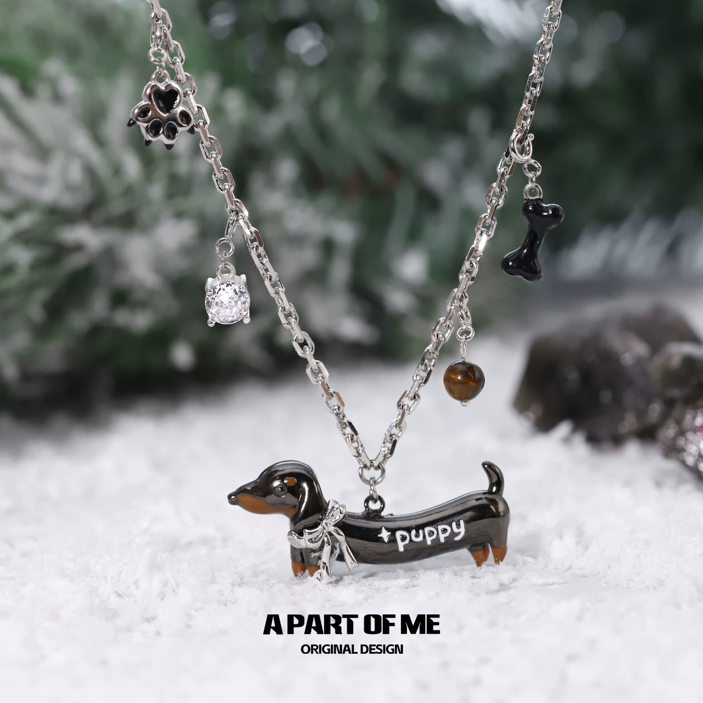 Lucky Dachshund Removable Necklace