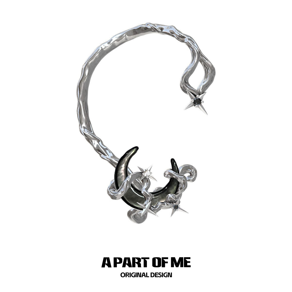 Moon Dream Silver Ear Clip