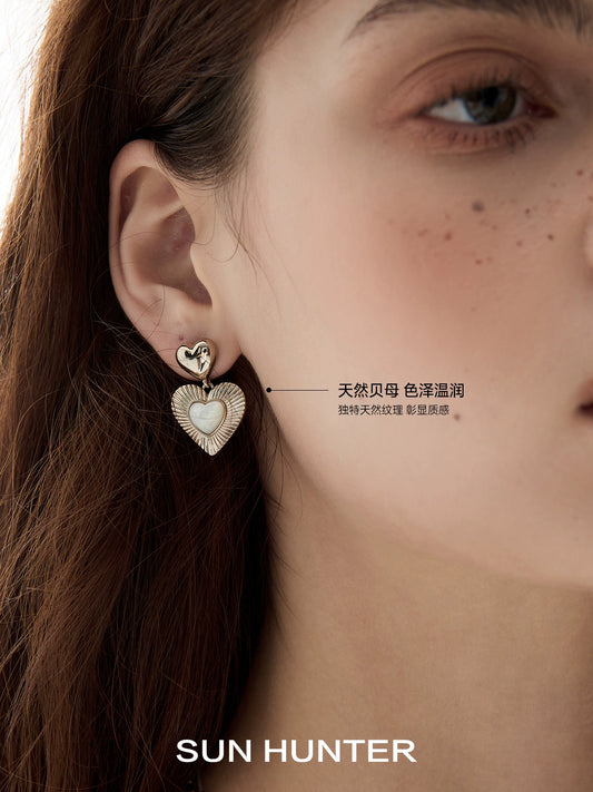 Heart Fritillary Maillard Earrings