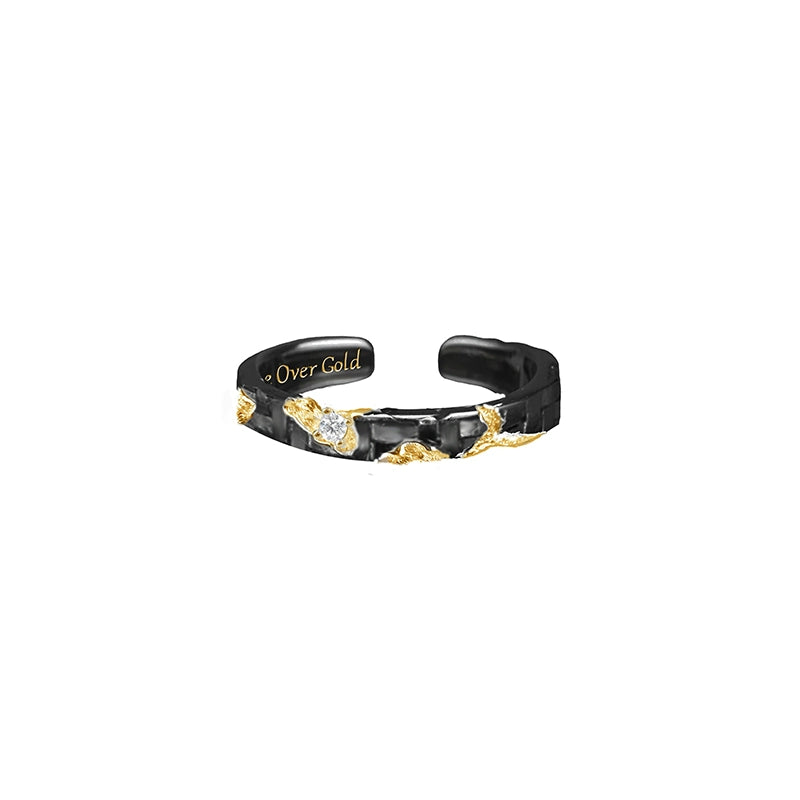 Retro Black Gold Ring