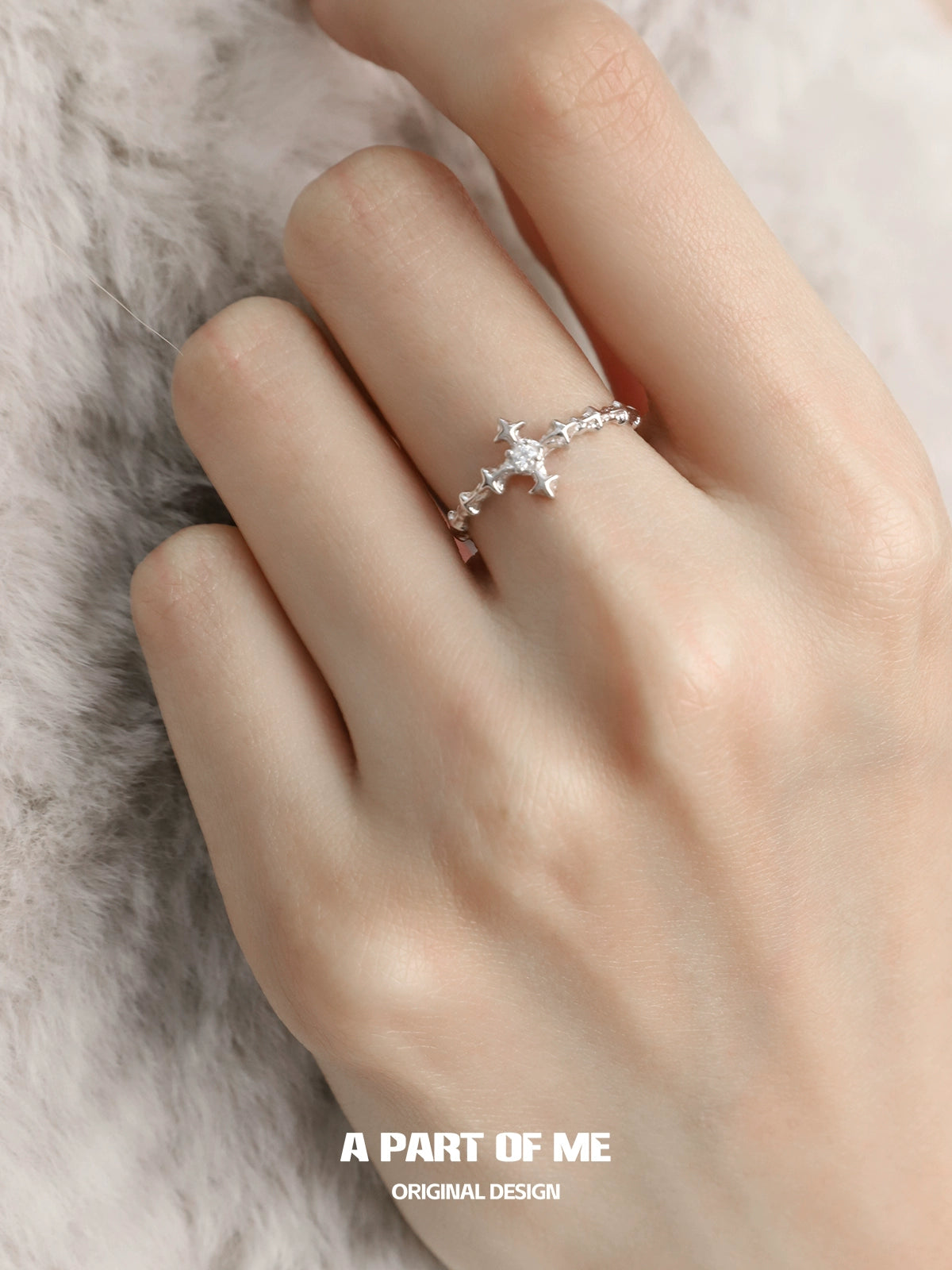 Holy Church Silver Cross Ring