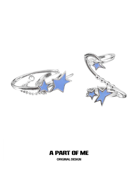 Galactic Blue Star Earrings