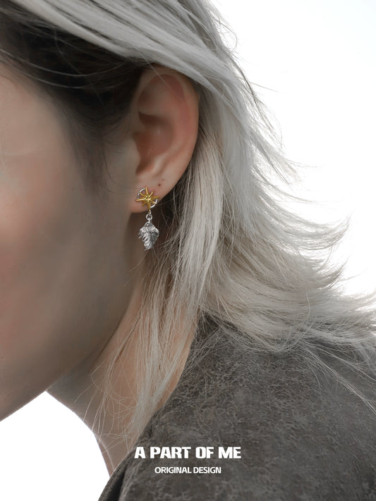 Feather Agate Genderless Earrings