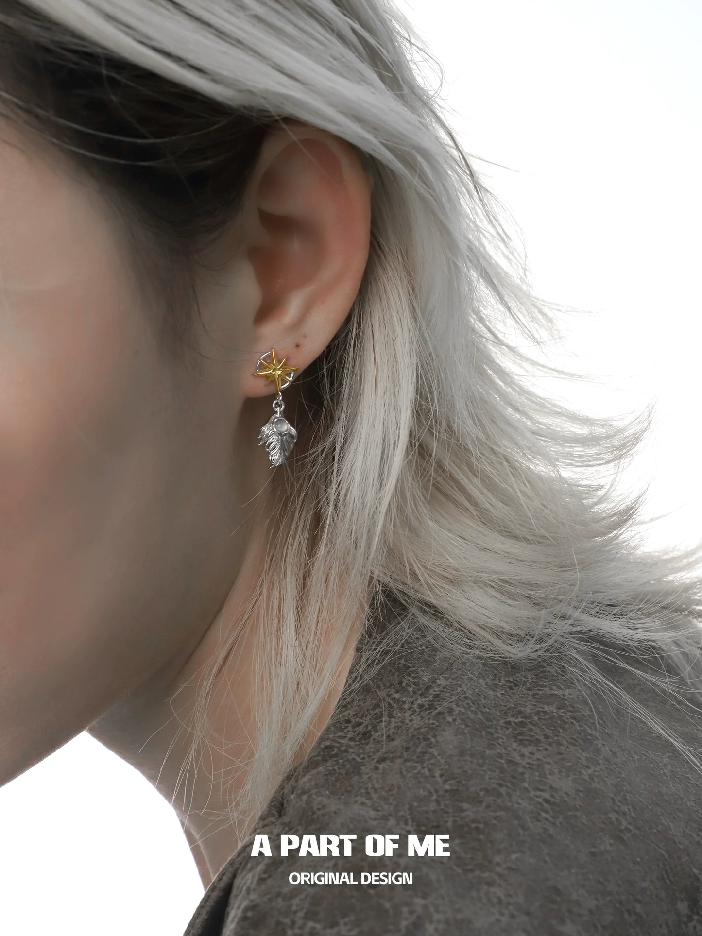 Feather Agate Genderless Earrings