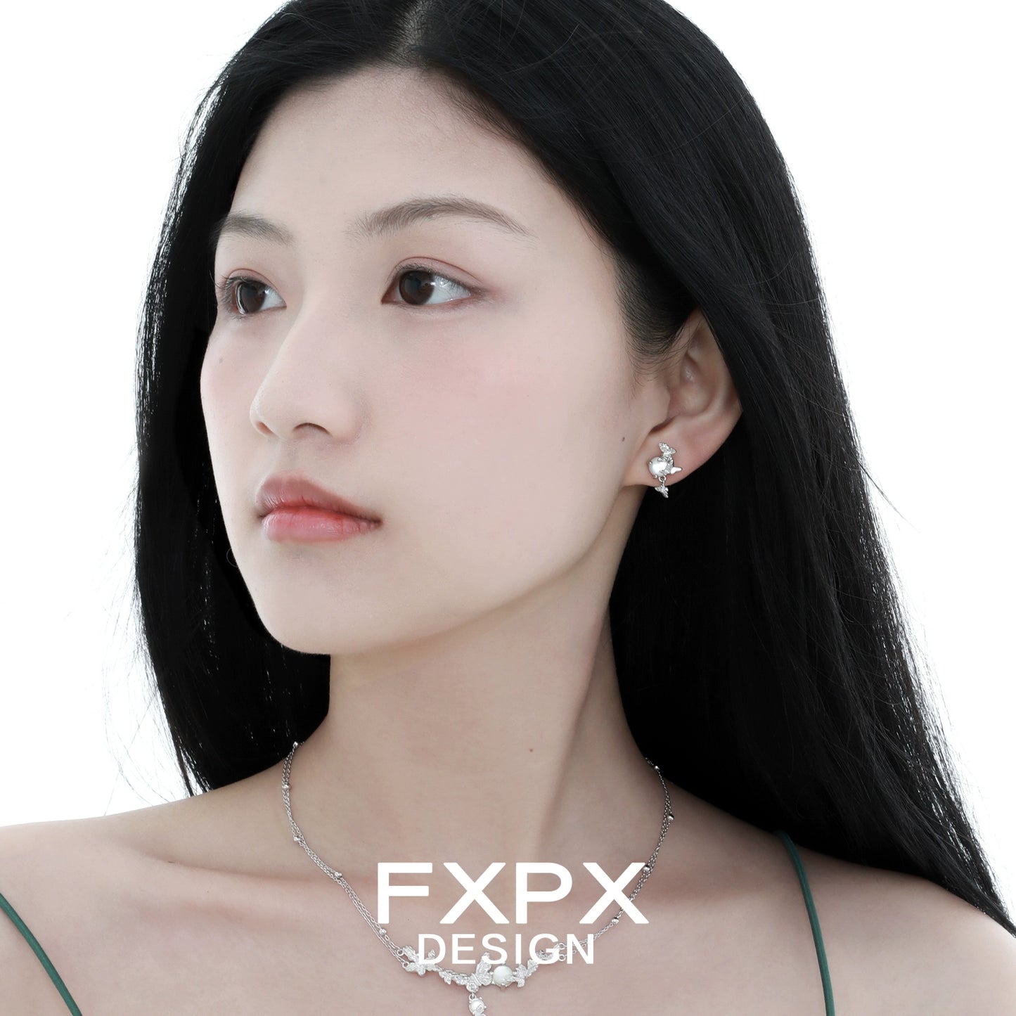 Frostwing Butterfly Pearl Earrings