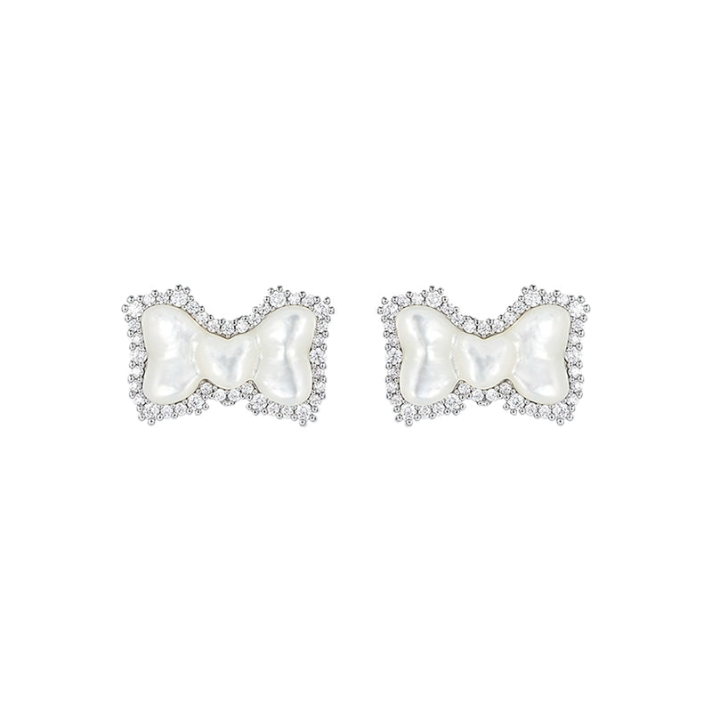 Bow Fritillary Pearl Earrings