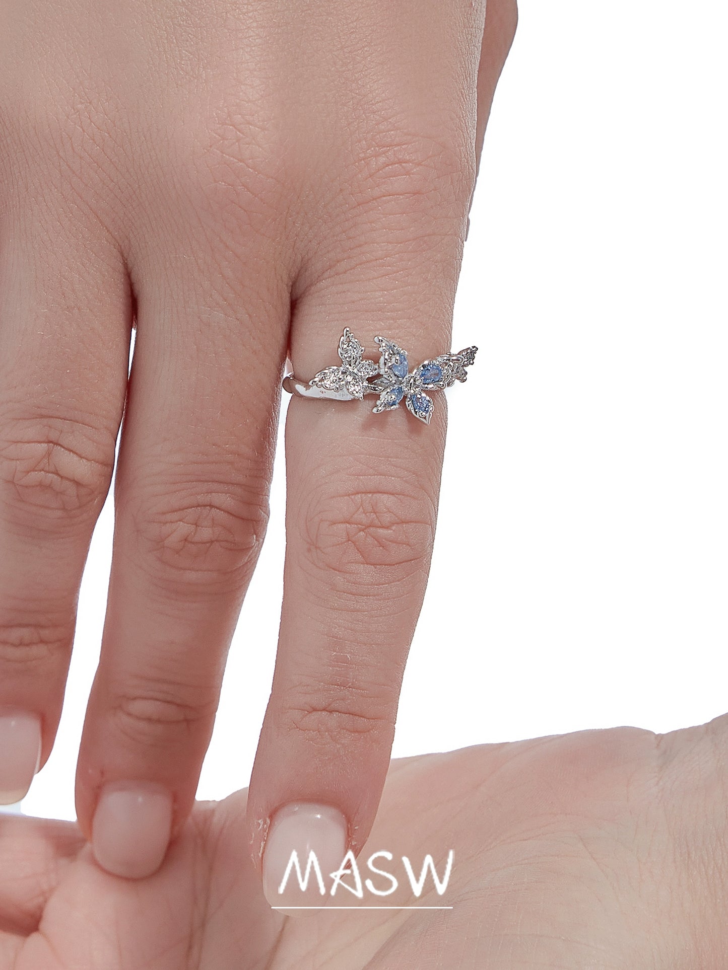 Enchanted Blue Butterfly Ring