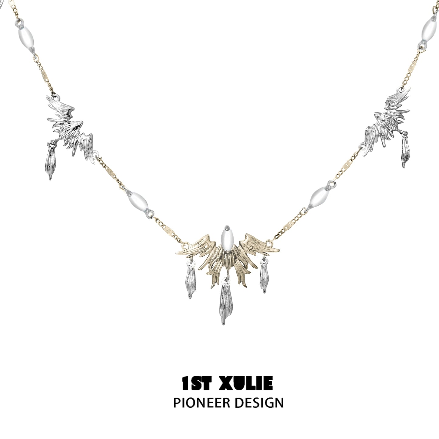 Y2K Magic Wings Feather Necklace