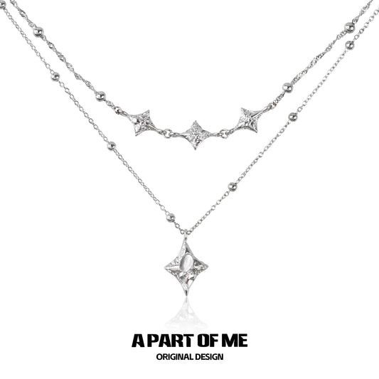 Starlight Planet Silver Necklace