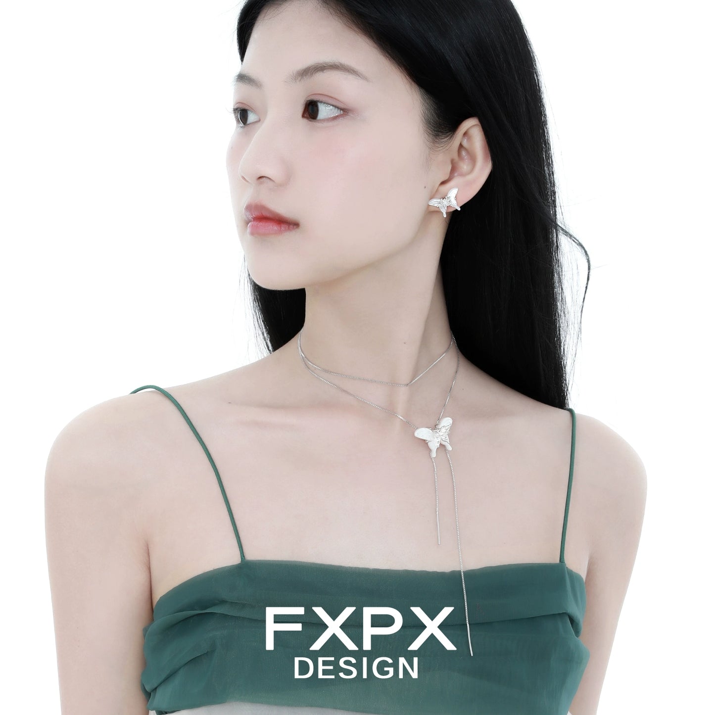 White Shell Butterfly Earrings
