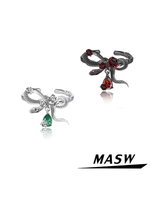 Rose & Snake Dance Ring