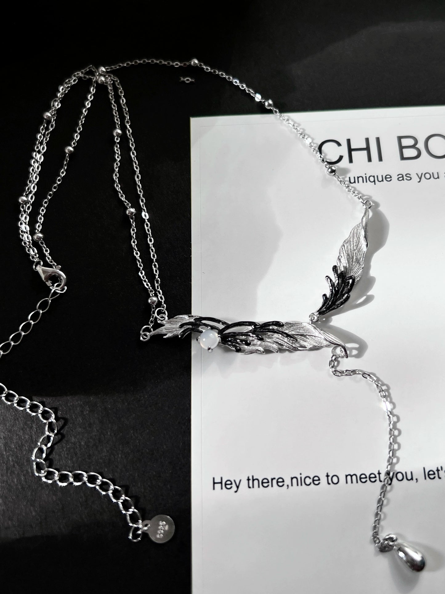 "Night Feather" Gothic Necklace