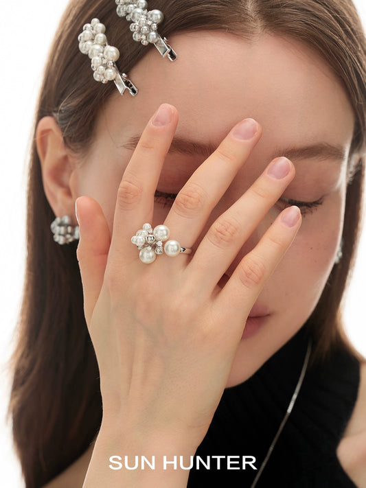 Elegant Pearl Garden Ring