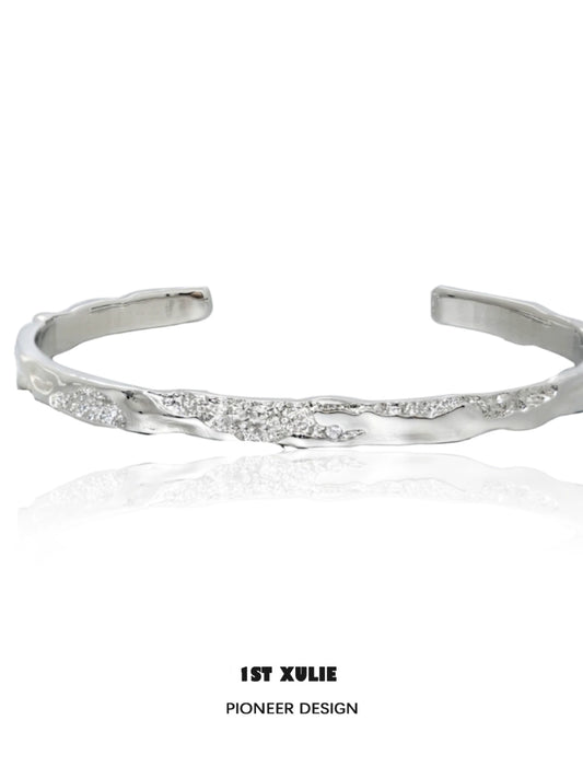 Minimalist Heavy Industry Silver Bracelet”