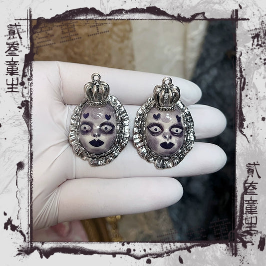 Earrings & Ear Cuffs-Ersan Tongsheng Original Doll Handcuff Earrings Niche Design Dark Wind Premium Sweet Cool Earrings Spice Girls