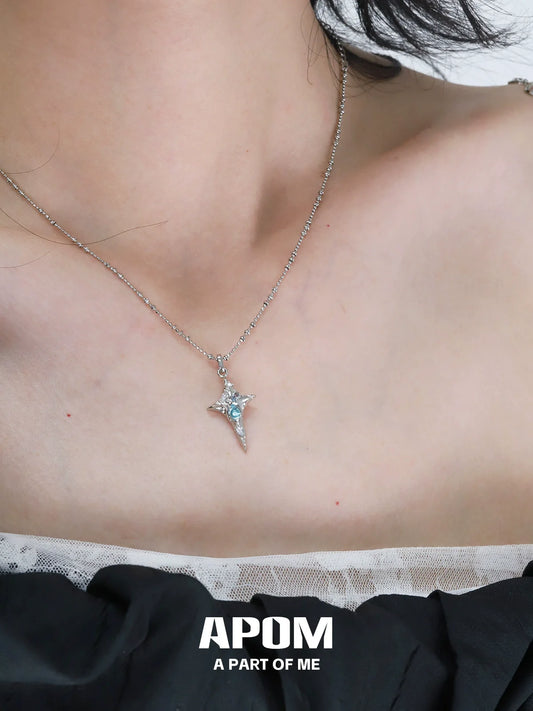 Star Diamond Silver Necklace