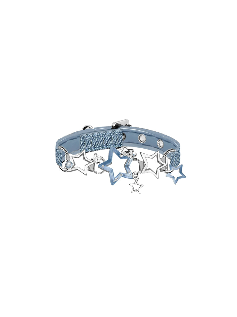 Blue Leather Star Bracelet