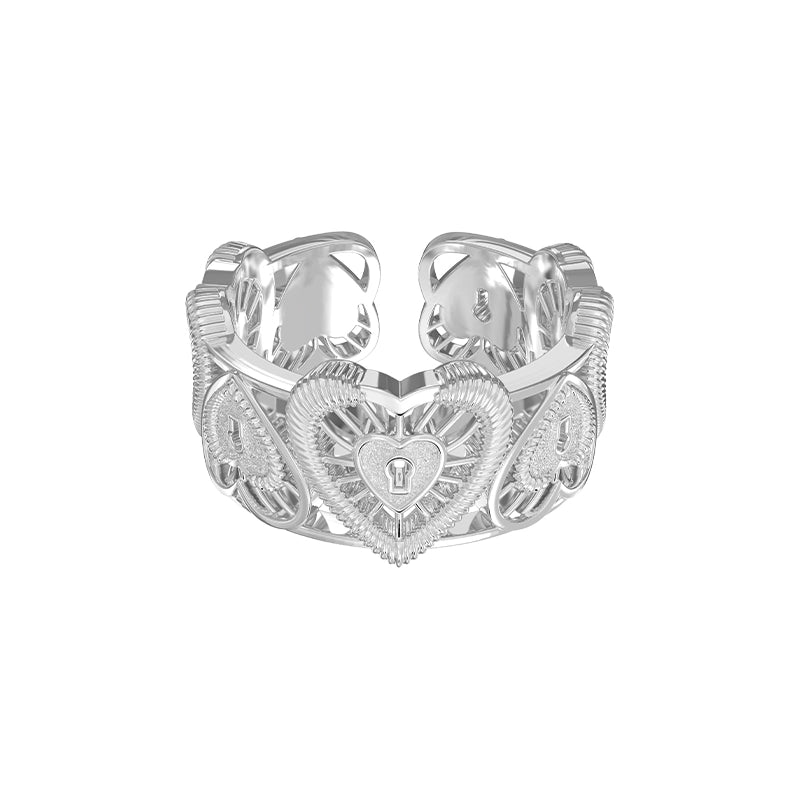 Heart Lock Retro Ring