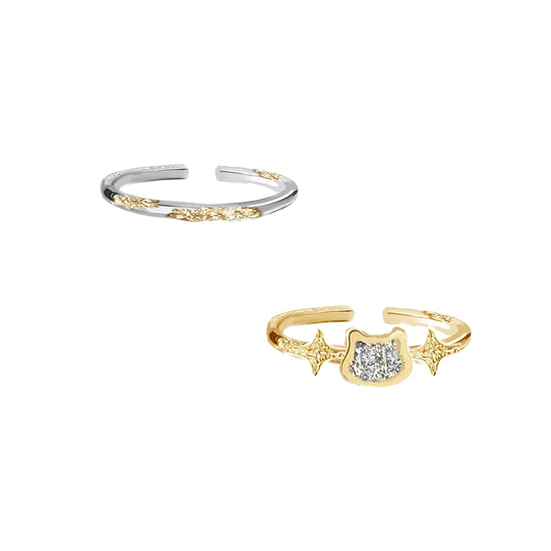 Cat Blessing Couple Rings
