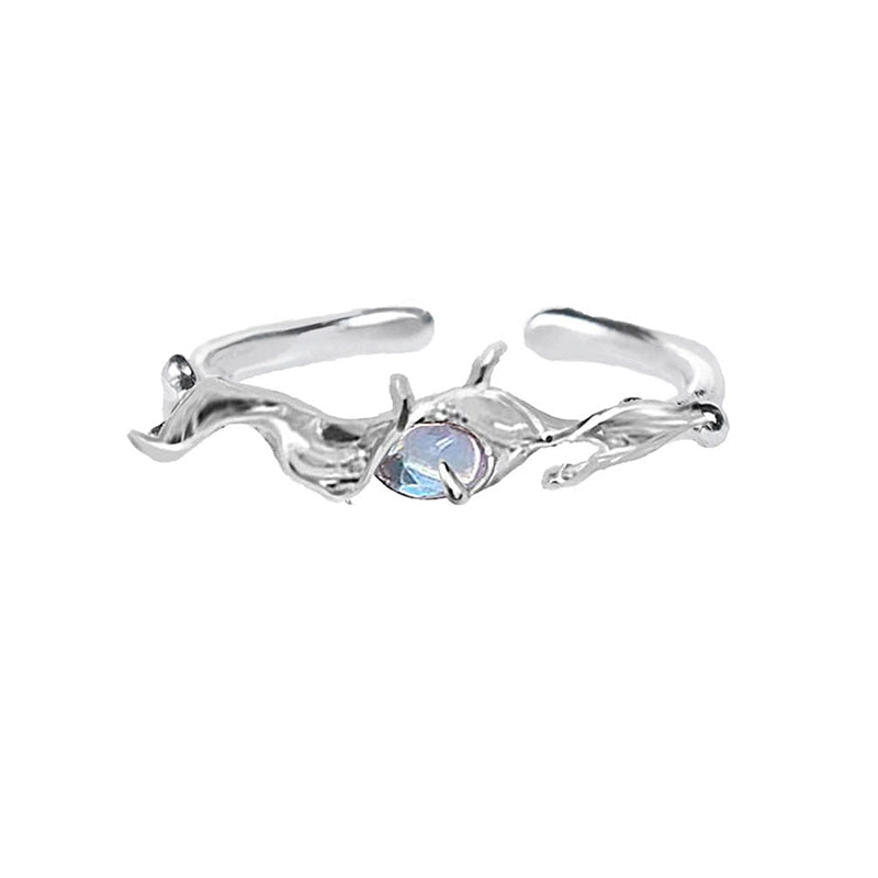 White Moonlight Irregular Ring