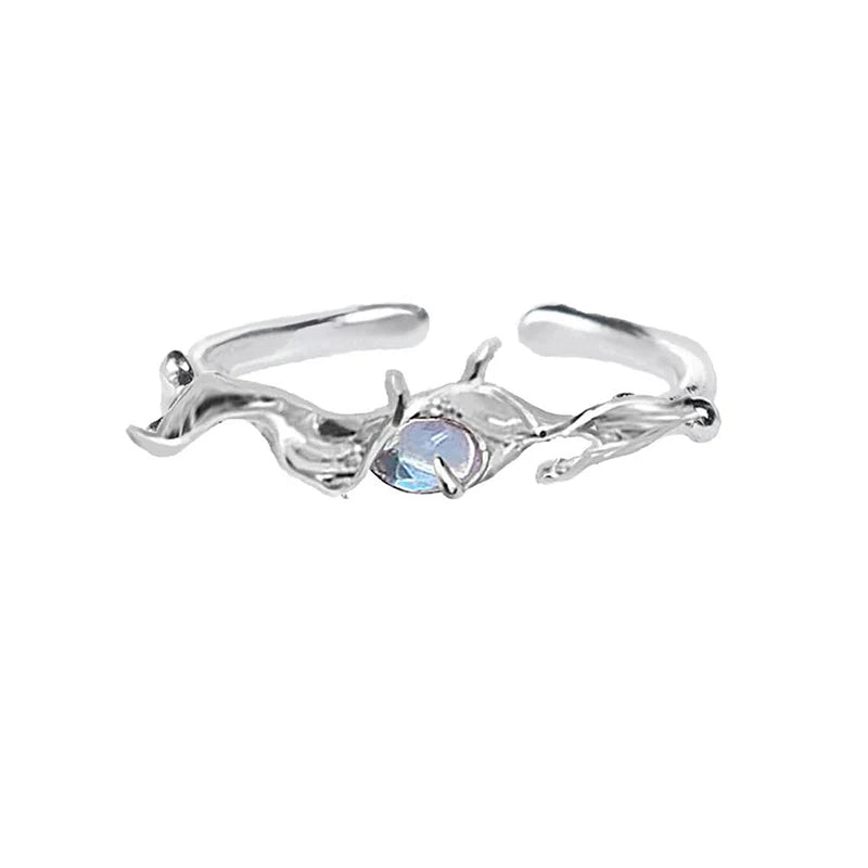 White Moonlight Irregular Ring